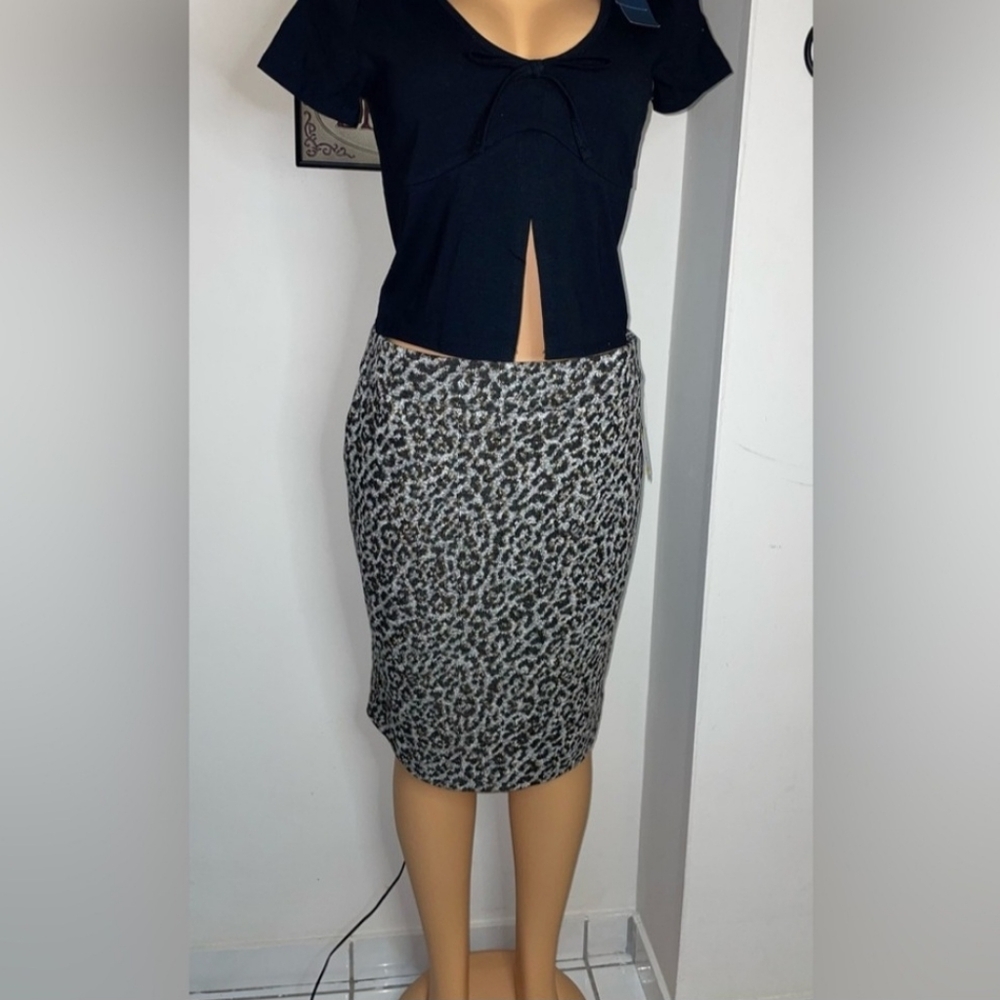 NWT Kasper Animal Print Skirt Size M